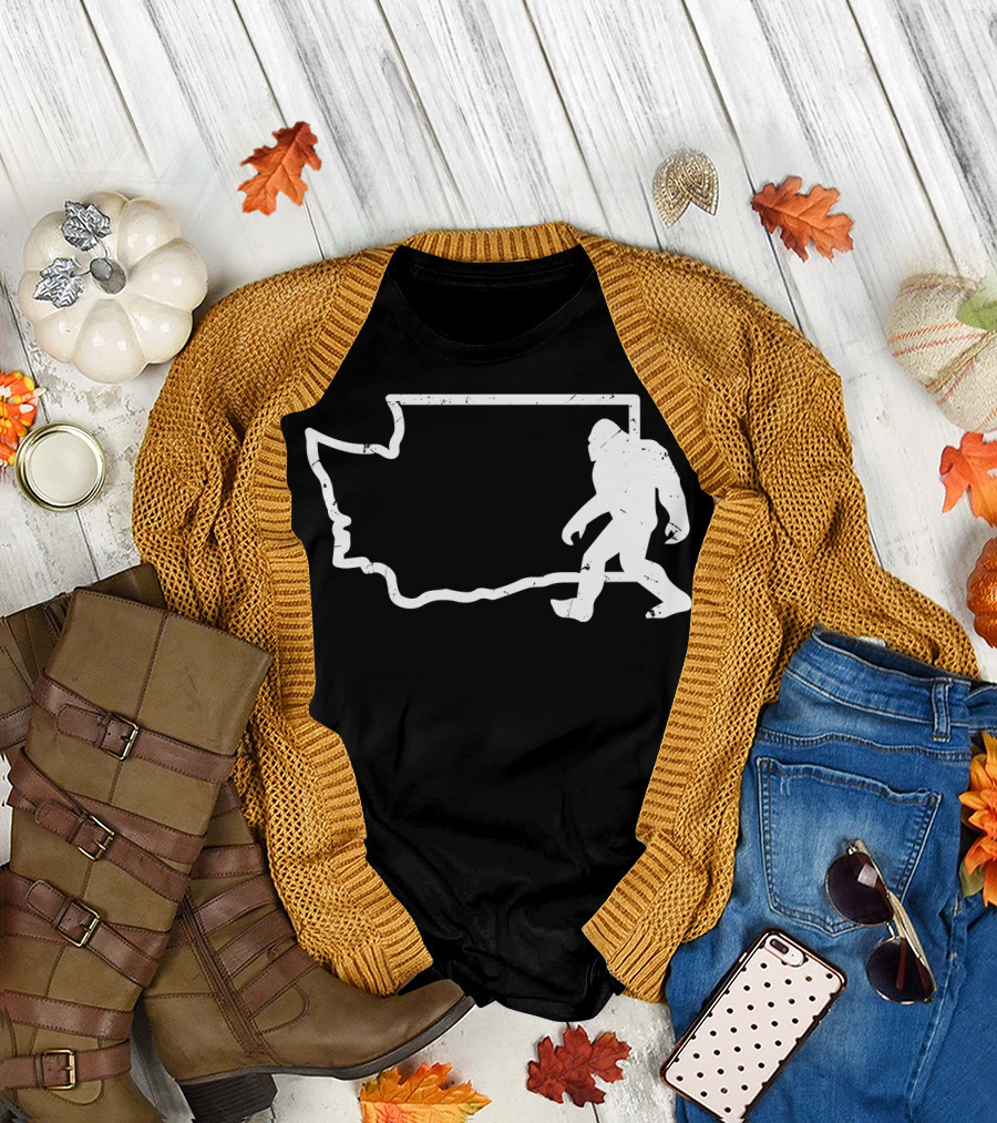 Washington State PNW Bigfoot Sasquatch T-Shirt