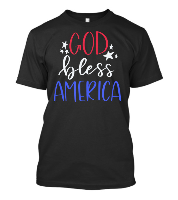God Bless America Patriotic Stars USA T-Shirt