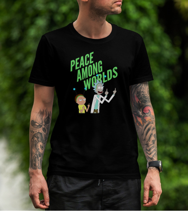 Peace Among Worlds Rick And Morty Portal T-Shirt