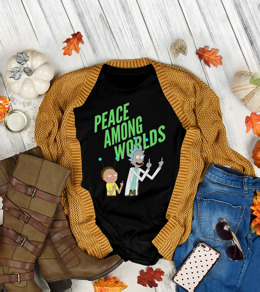 Peace Among Worlds Rick and Morty Portal T-Shirt