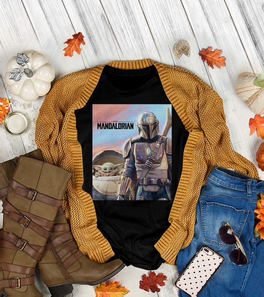 The Mandalorian Star Wars The Child Painting Scene T-Shirt