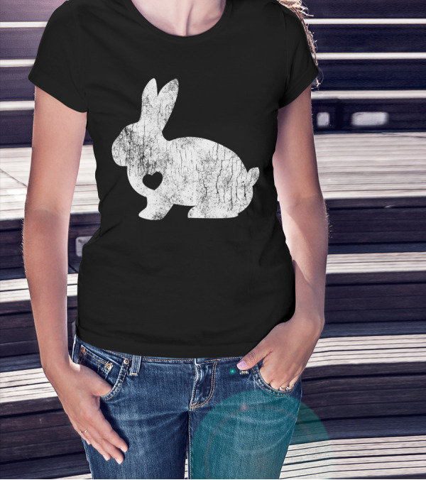 Love Heart Bunny Rabbit Lover Animal Pet Owner Easter T-Shirt