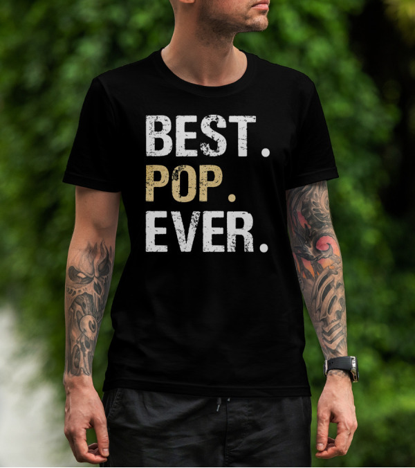 Mens Granddaughter Grandson Grandkids Best Pop Ever T-Shirt