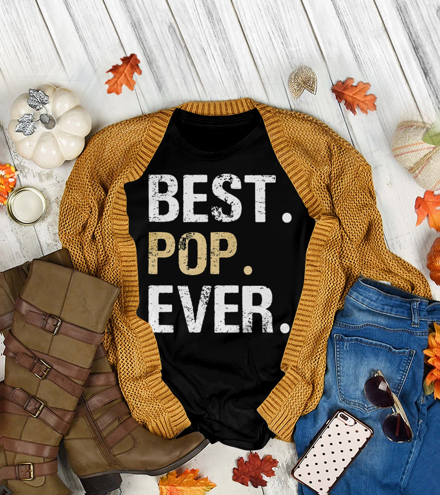 Mens Granddaughter Grandson Grandkids Best Pop Ever T-Shirt