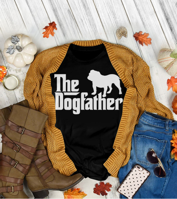 The Dogfather English Bulldog Dad Mens T-Shirt