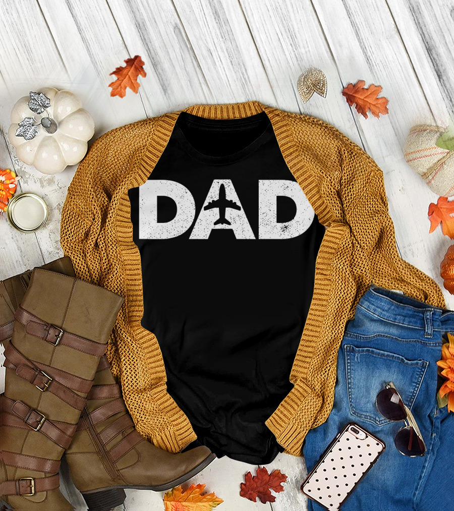 Dad Father's Day Airplane Aviation Lover Pilot T-Shirt