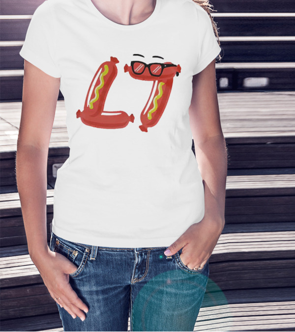 Baseballism Sausage L7 Sunglasses Hotdog T-Shirt