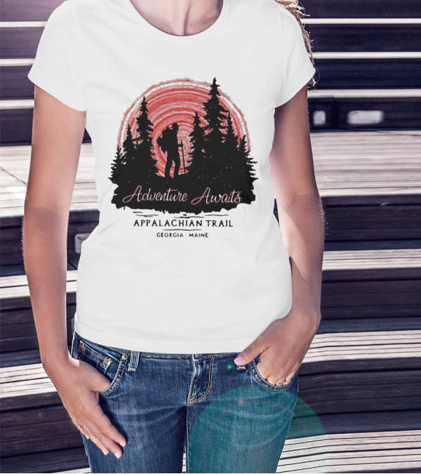 Adventure Awaits Appalachian Trail Georgia Maine T-Shirt