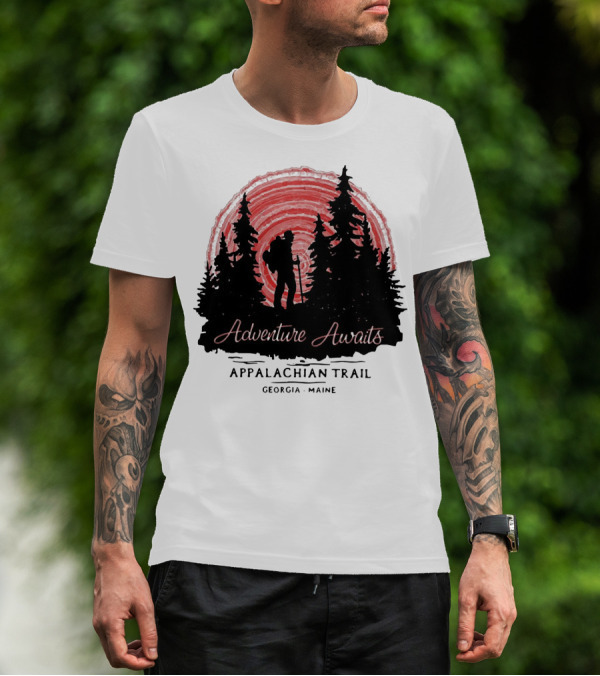Adventure Awaits Appalachian Trail Georgia Maine T-Shirt