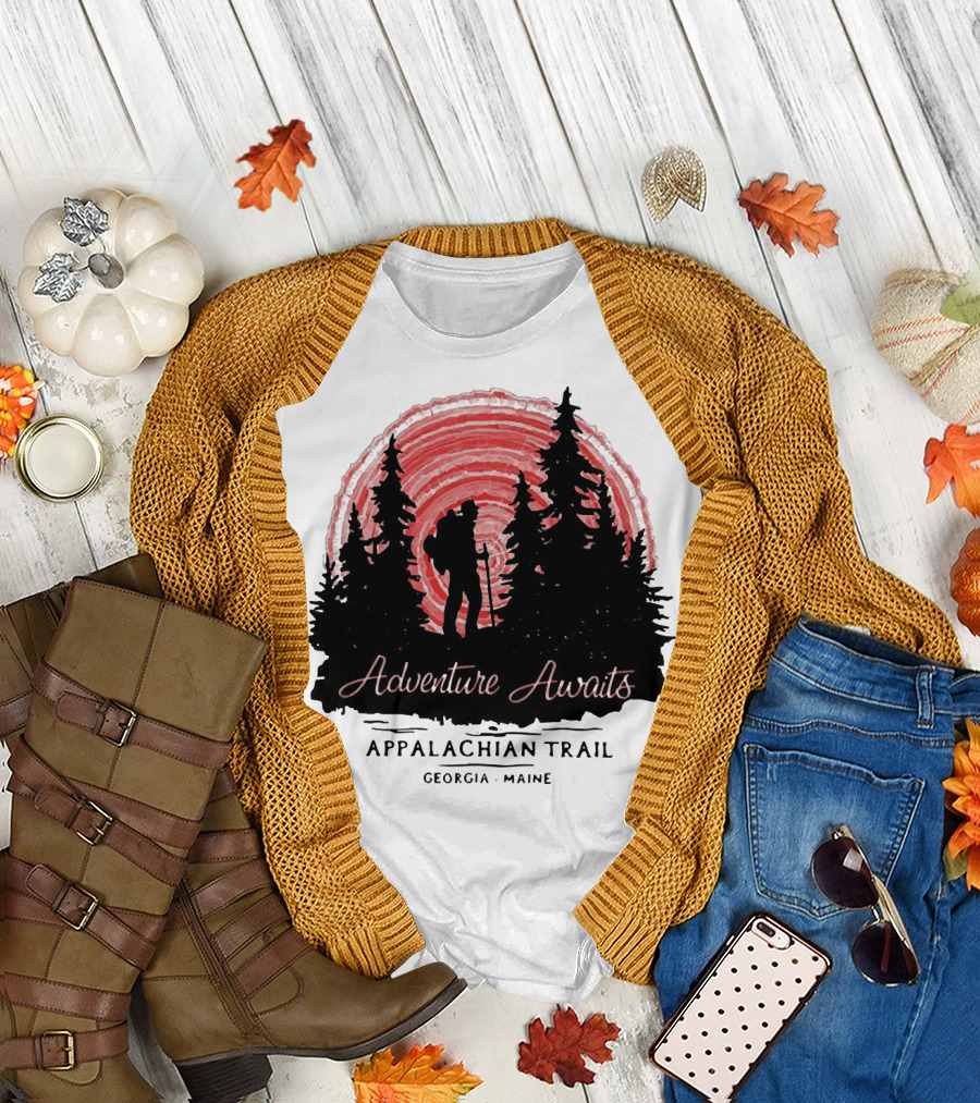 Adventure Awaits Appalachian Trail Georgia Maine T-Shirt