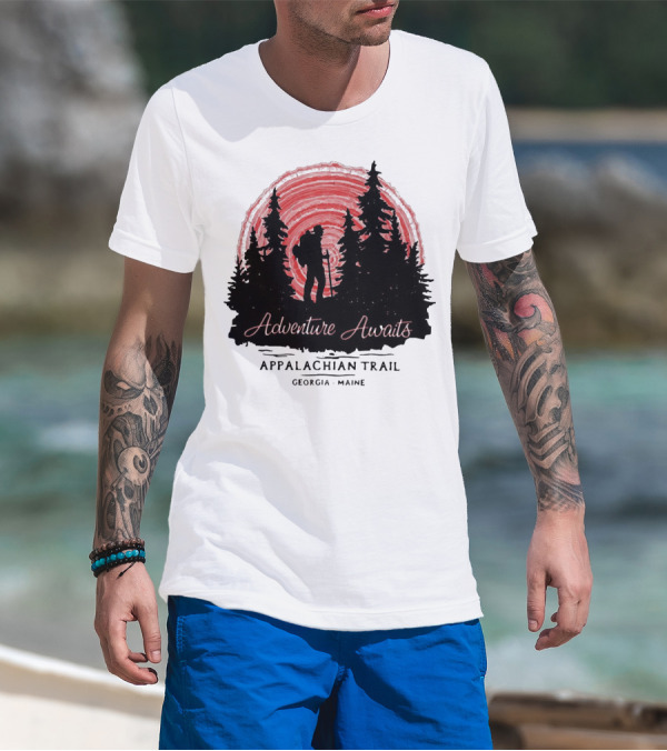 Adventure Awaits Appalachian Trail Georgia Maine T-Shirt