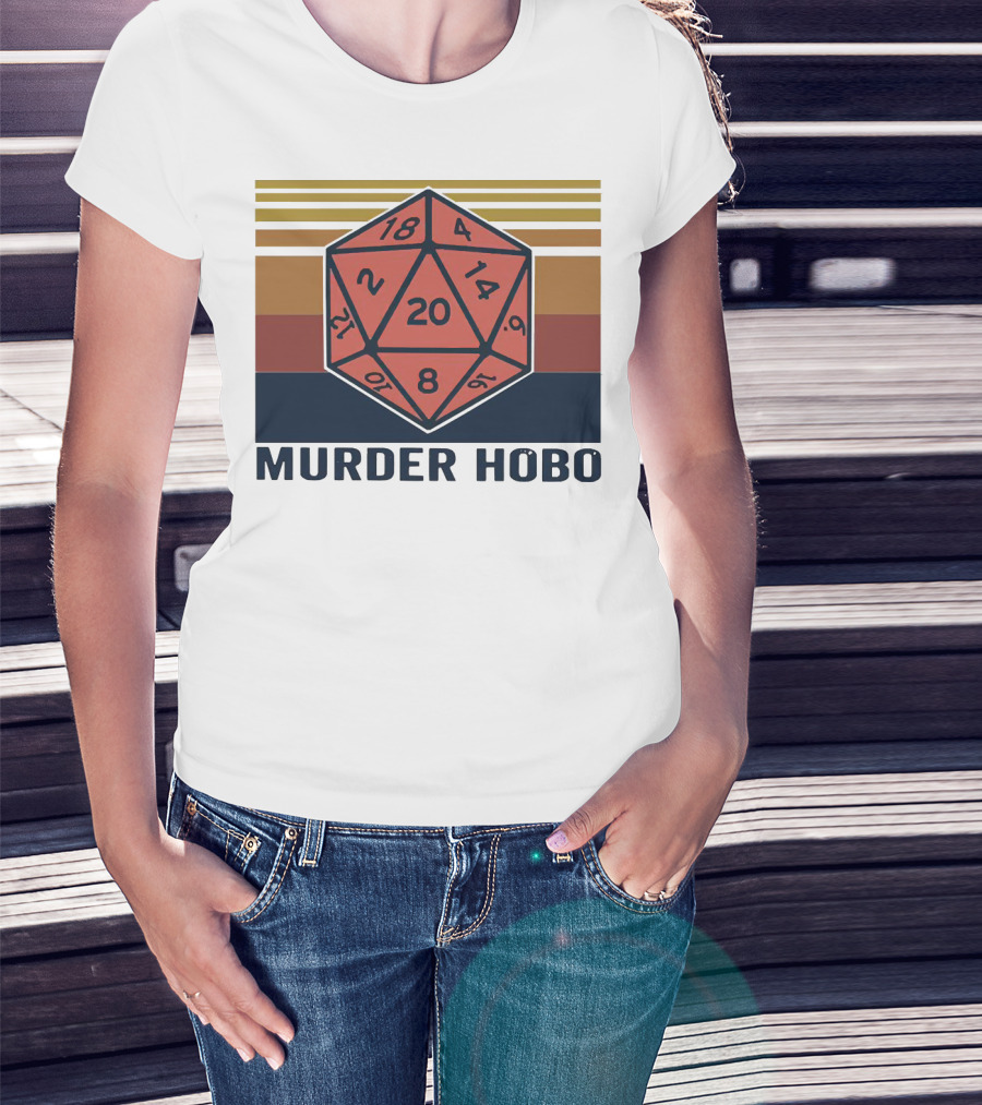 Murder Hobo D20 Dice Vintage RPG T-Shirt