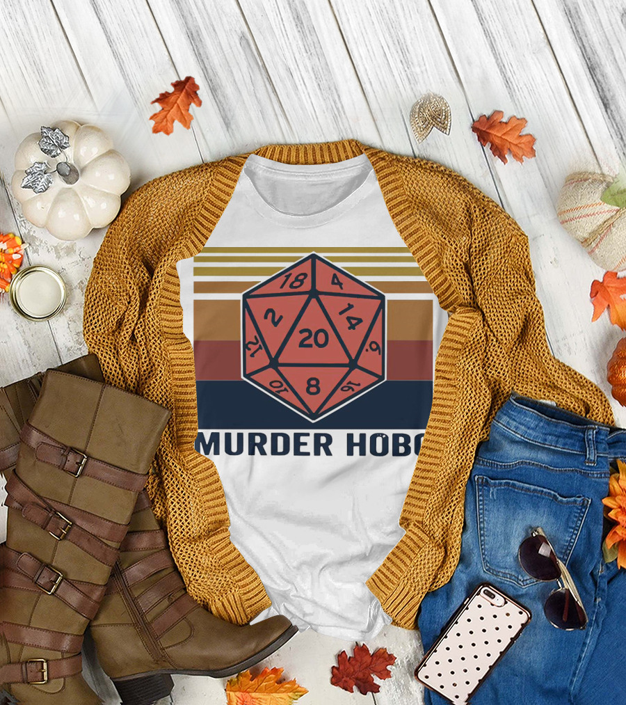 Murder Hobo D20 Dice Vintage RPG T-Shirt