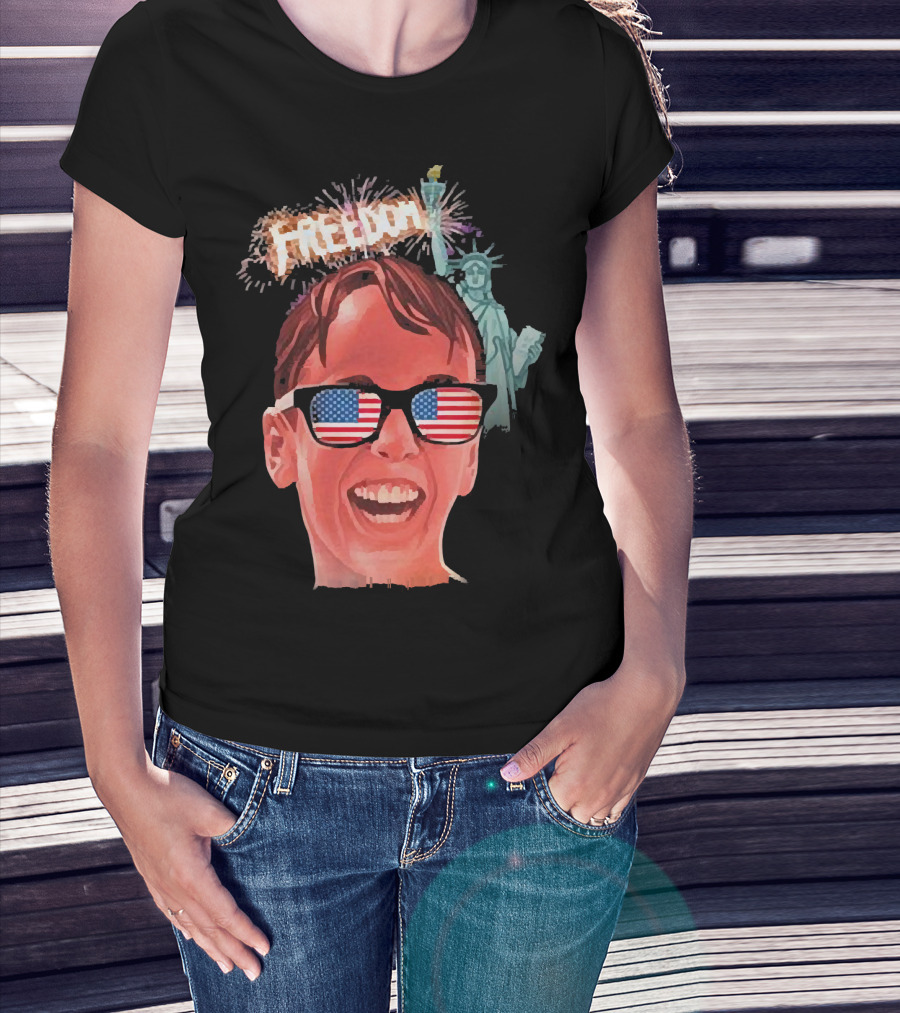 Michael Squints Palledorous Freedom USA Flag Statue Of Liberty T-Shirt