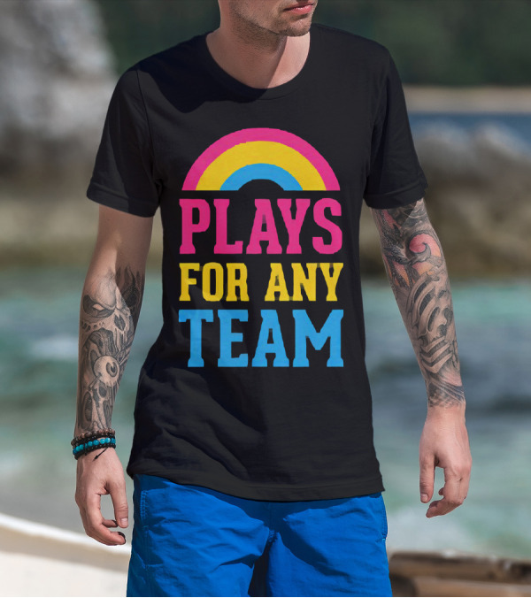 Plays For Any Team Rainbow T-Shirt