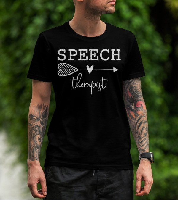 Speech Therapist Arrow Heart T-Shirt