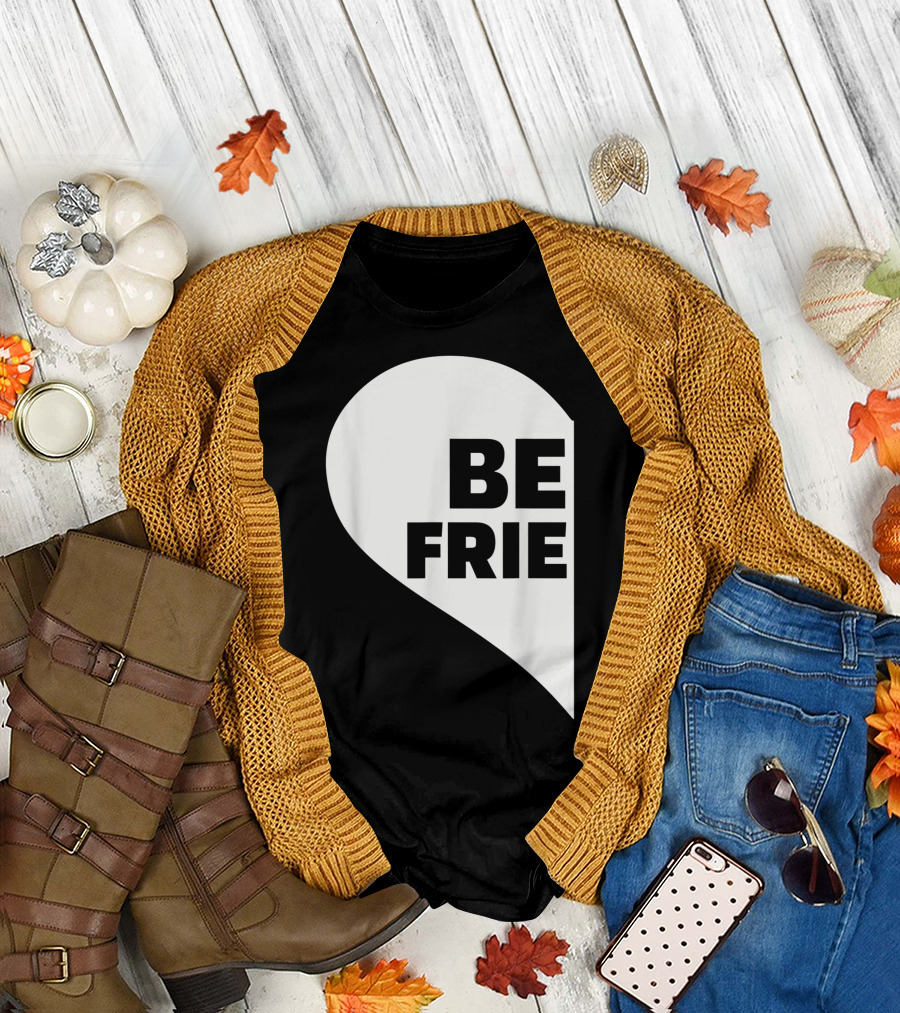 BE FRIE Best Friends Half Left Heart T-Shirt