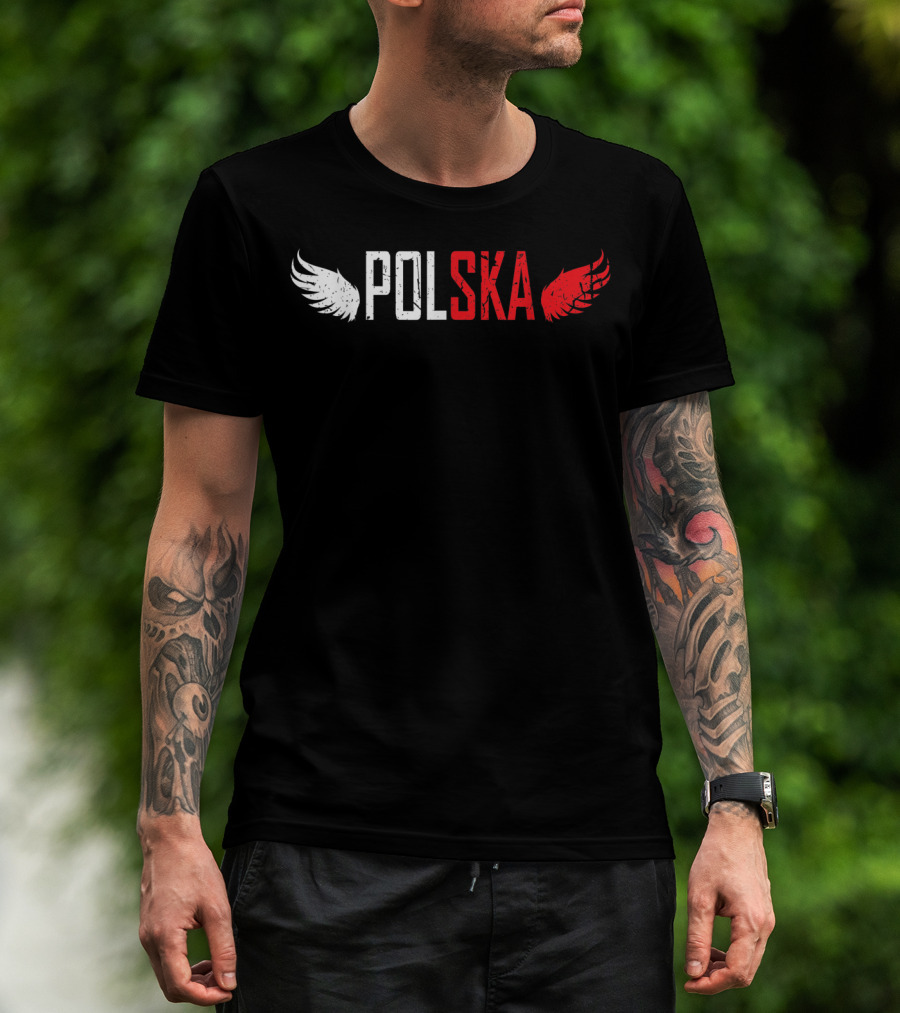Polska White And Red Wings Polish For All From Poland Polskie T-Shirt