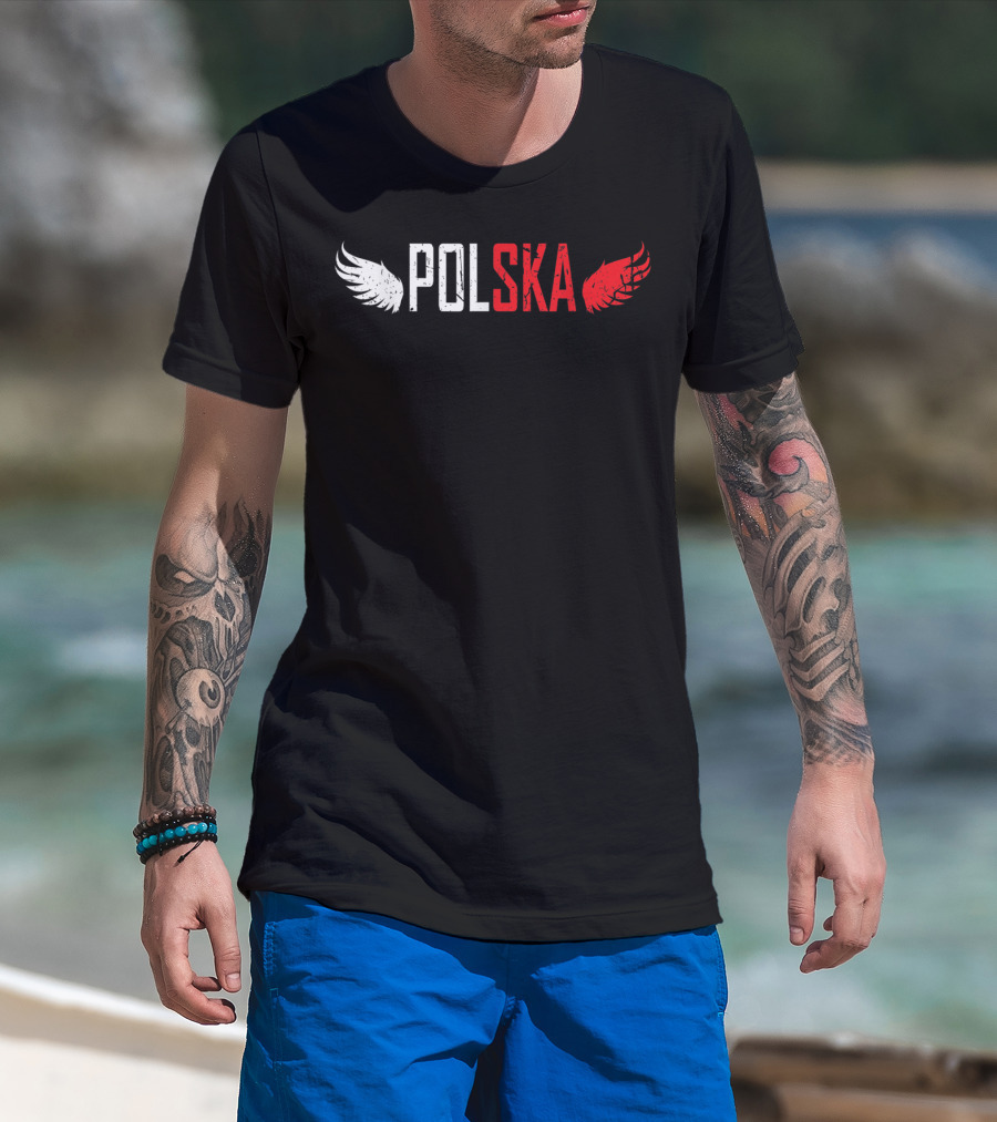 Polska White And Red Wings Polish For All From Poland Polskie T-Shirt