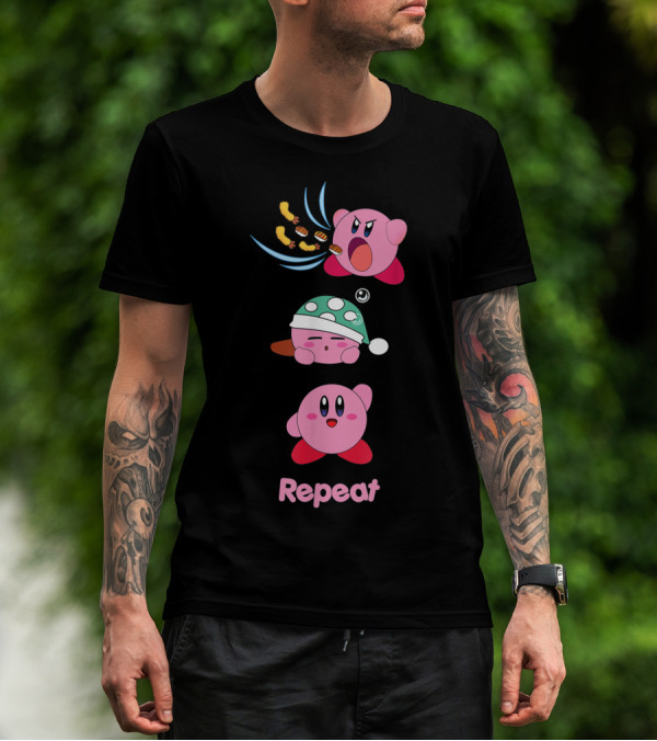 Kirby Eat Sleep Conquer Repeat T-Shirt