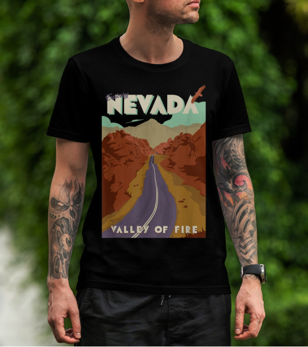 Entering Nevada Valley Of Fire Scenic Road Adventure T-Shirt