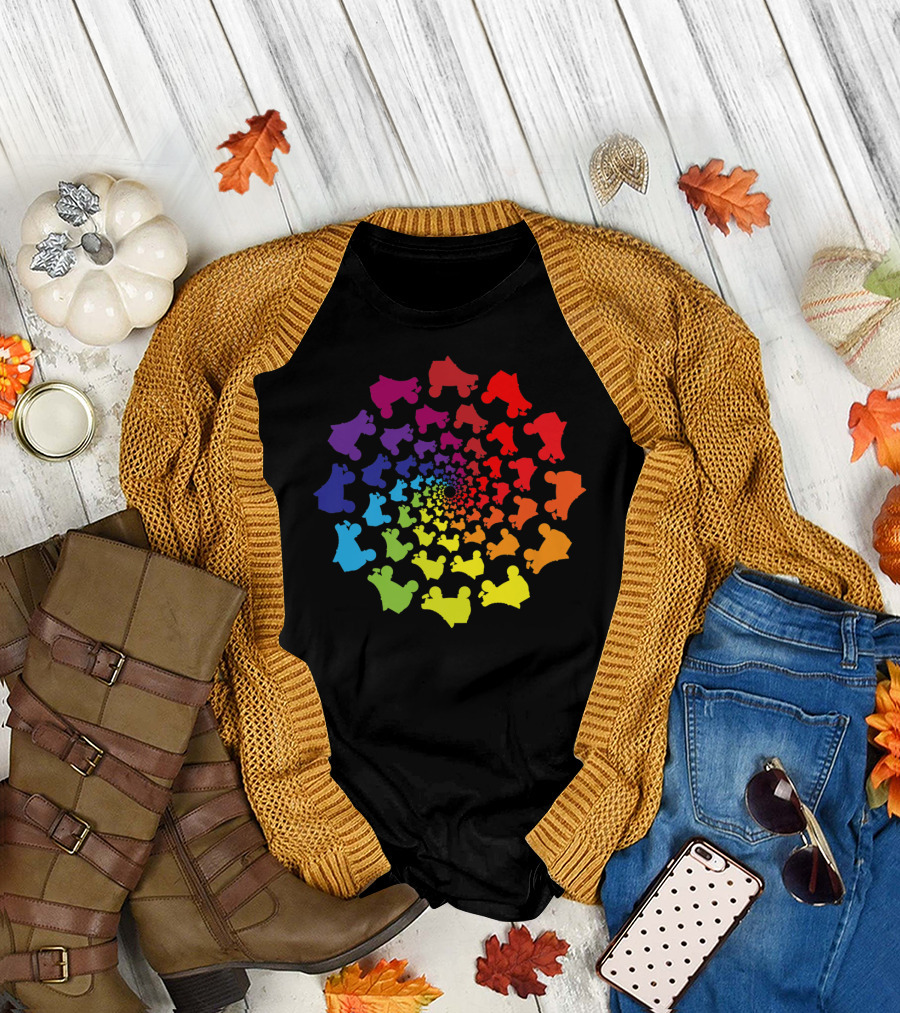 Rainbow Spiral Roller Derby Skates T-Shirt