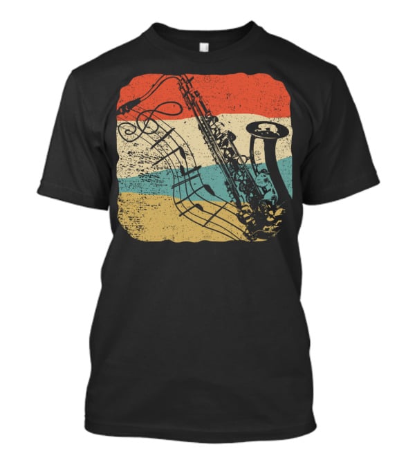 Saxophone Player Jazz Music 70s T-Shirt