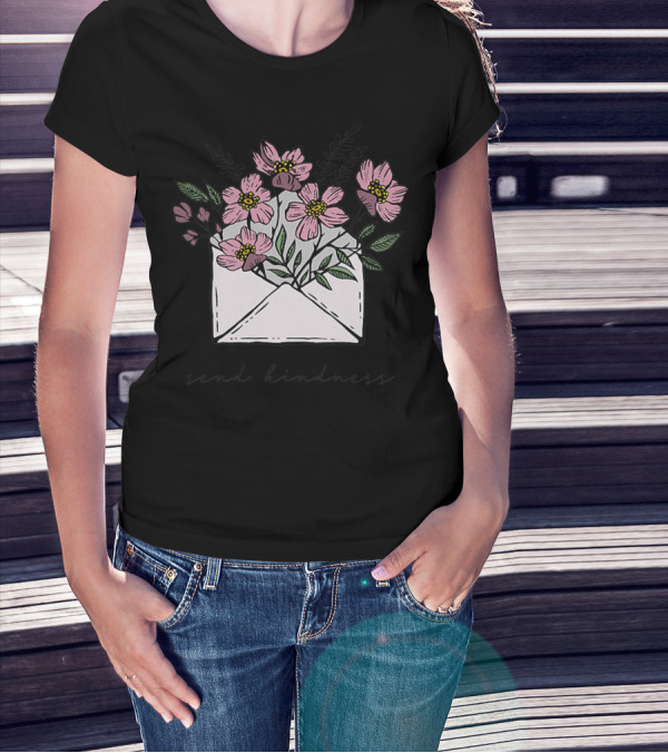 Send Kindness Envelope With Vintage Floral T-Shirt