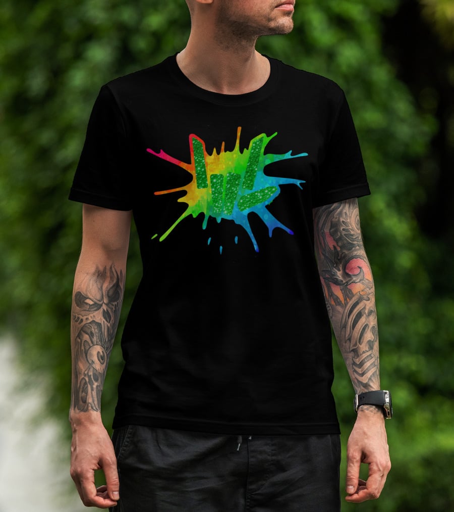 Love Youth And Beautiful Rainbow Paint Splash T-Shirt
