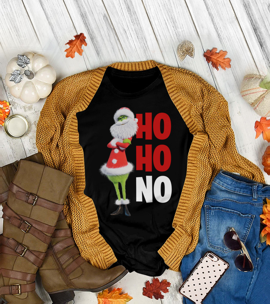 The Grinch Ho Ho No Christmas Santa Suit T-Shirt