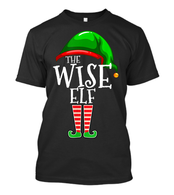 The Wise Elf Green Hat Red Striped Legs Family Matching Group T-Shirt