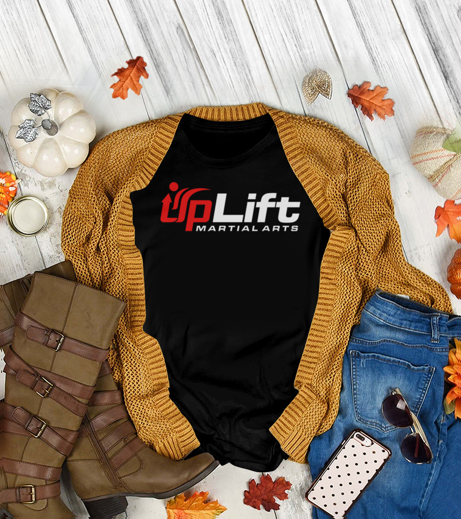 Uplift Martial Arts Dynamic Red and White T-Shirt