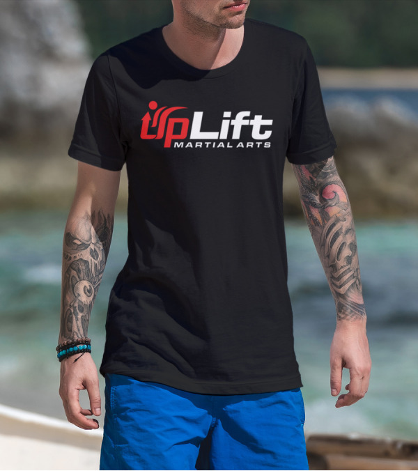 Uplift Martial Arts Dynamic Red And White T-Shirt