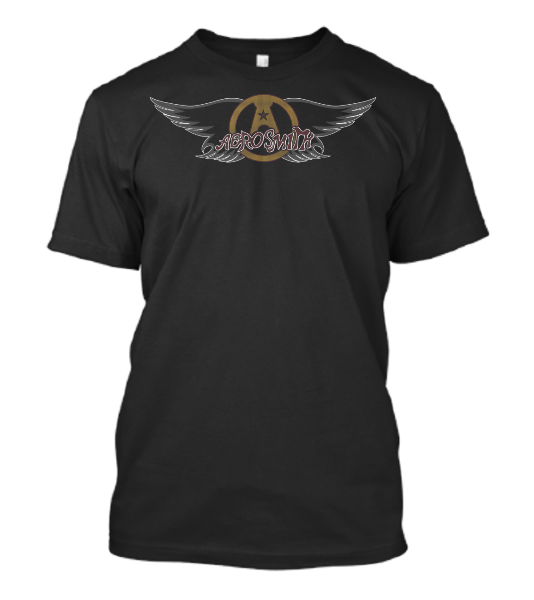 Aerosmith Wings Logo With Star And Circle Emblem T-Shirt