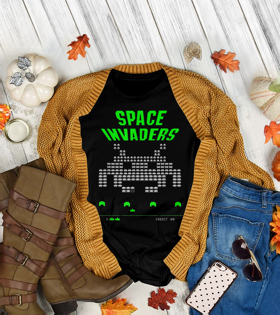 Space Invaders Video Game Over Arcade Classic T-Shirt