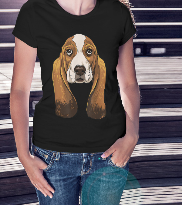 Basset Hound Breed Lover Basset Hound Face T-Shirt