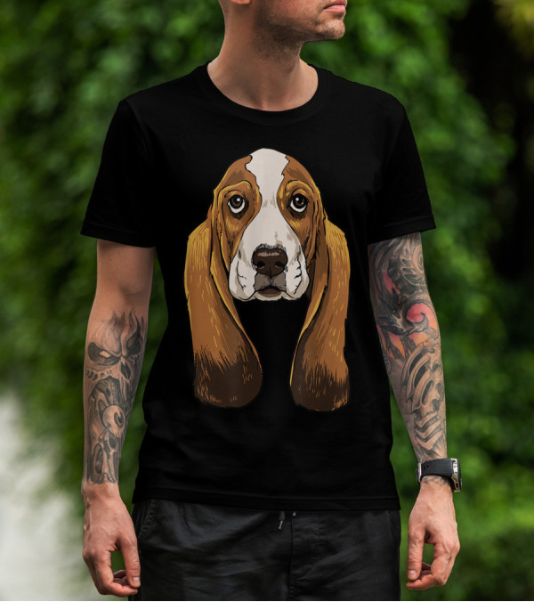 Basset Hound Breed Lover Basset Hound Face T-Shirt