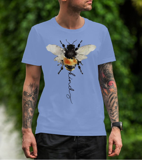 Be Kind Bee Kind Watercolor Bee T-Shirt