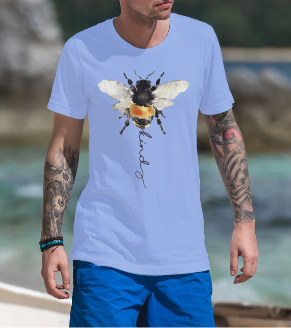 Be Kind Bee Kind Watercolor Bee T-Shirt