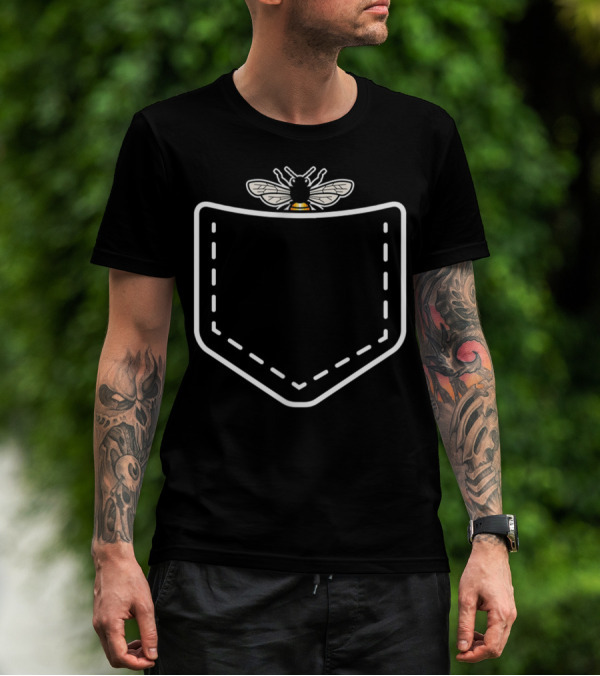 Beekeeping A Bee Peeking From Pocket T-Shirt