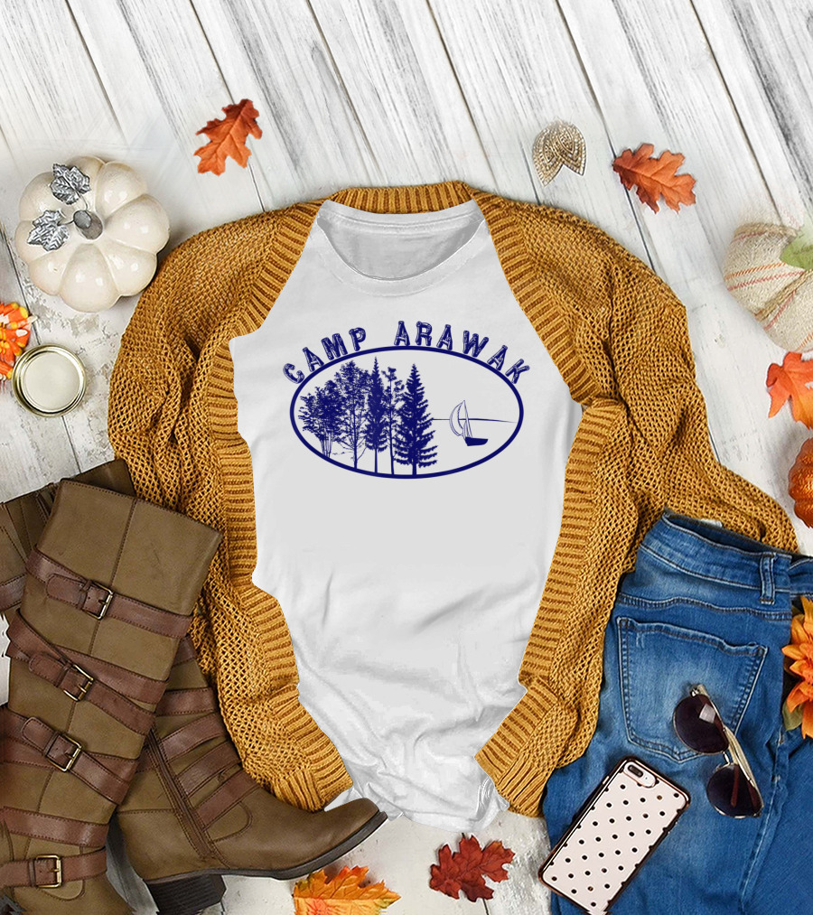 Camp Arawak Forest and Sailboat Vintage T-Shirt