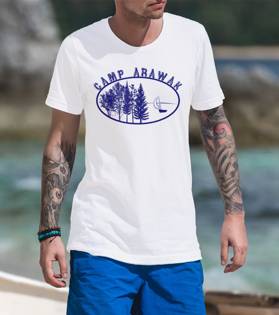 Camp Arawak Forest And Sailboat Vintage T-Shirt