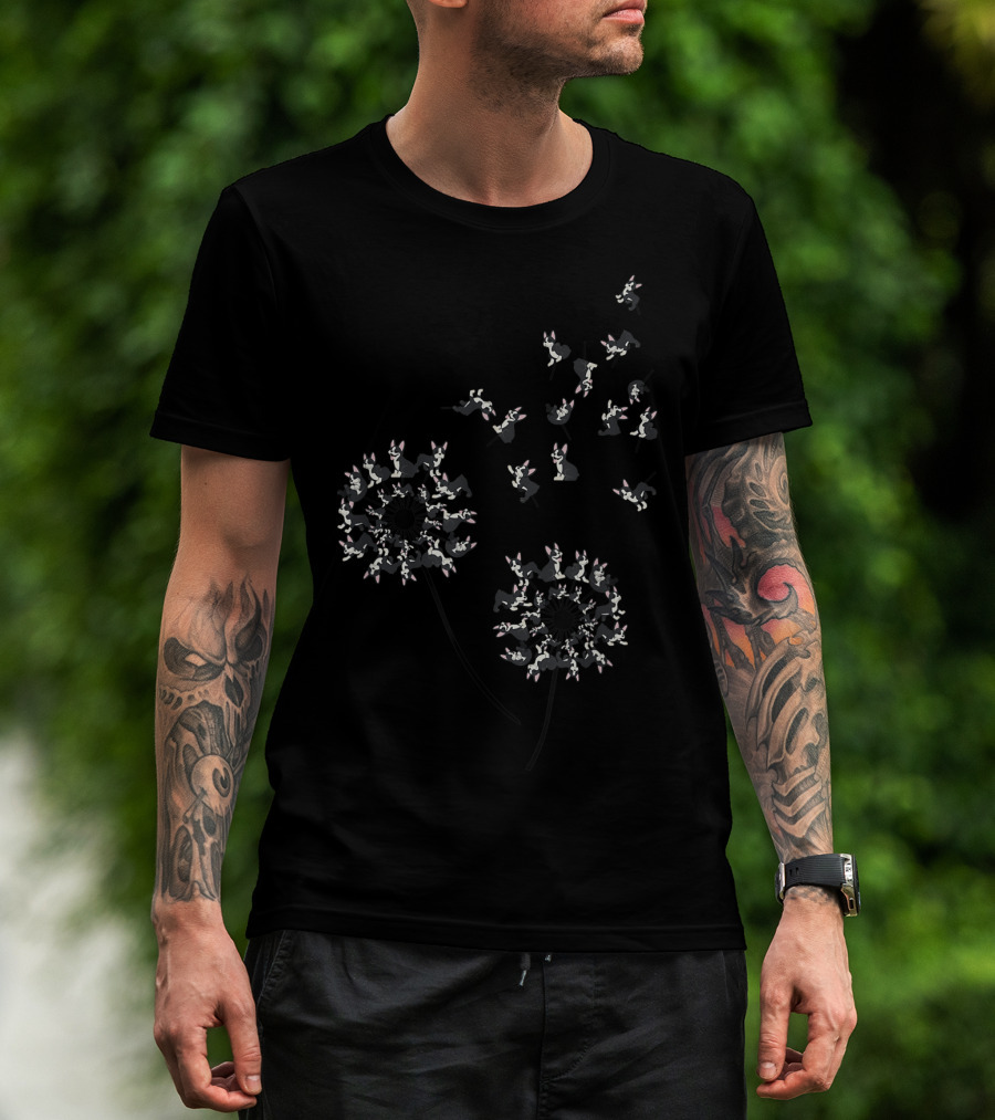 Dandelion Boston Terrier Blossom T-Shirt