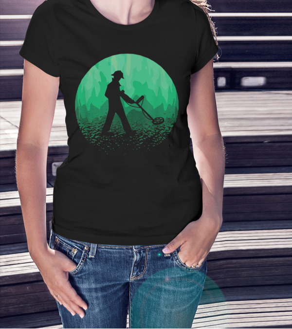 Detectorists Forest Treasure Hunter Exploring Meteorites Scene T-Shirt