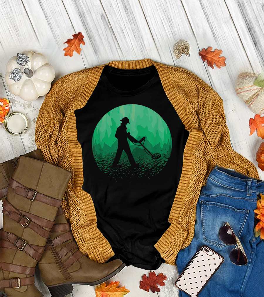 Detectorists Forest Treasure Hunter Exploring Meteorites Scene T-Shirt