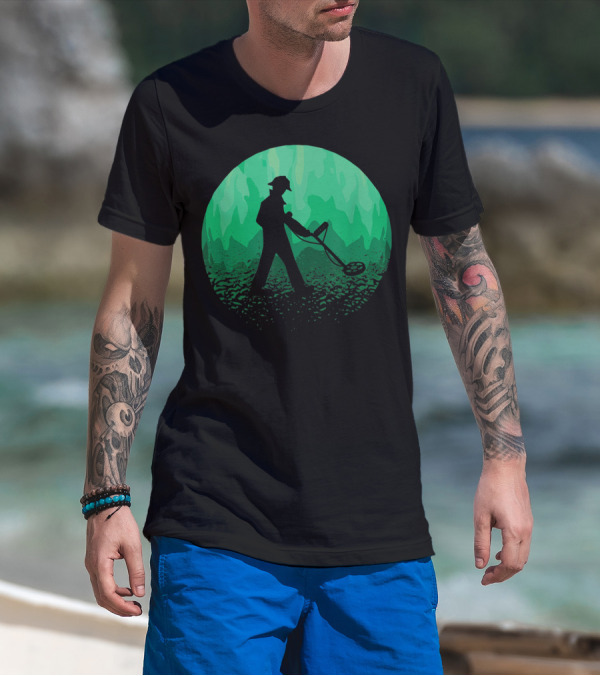 Detectorists Forest Treasure Hunter Exploring Meteorites Scene T-Shirt