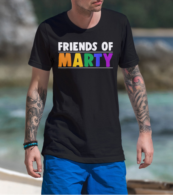 Friends Of Marty Rainbow Color T-Shirt