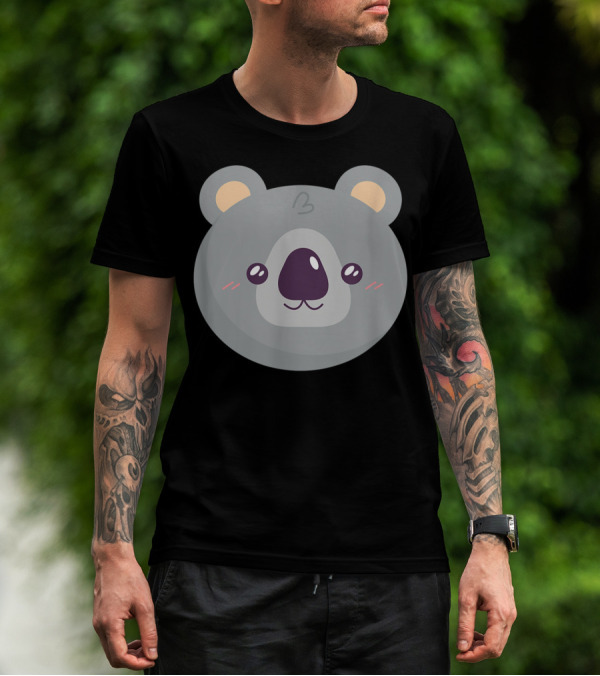 Cute Koala Face Blushing Expression T-Shirt