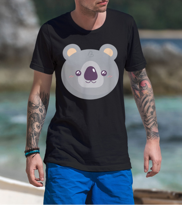 Cute Koala Face Blushing Expression T-Shirt