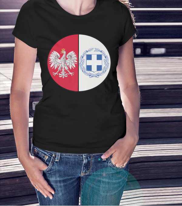 Poland White Eagle Greece National Emblems T-Shirt